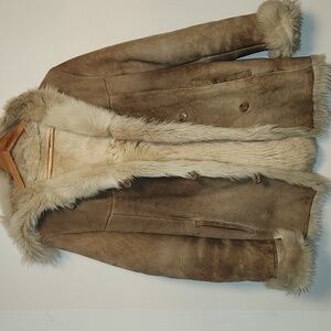 Blue Duck Shealing Hooded Sheepskin Linied Jacket size XS/S Womens